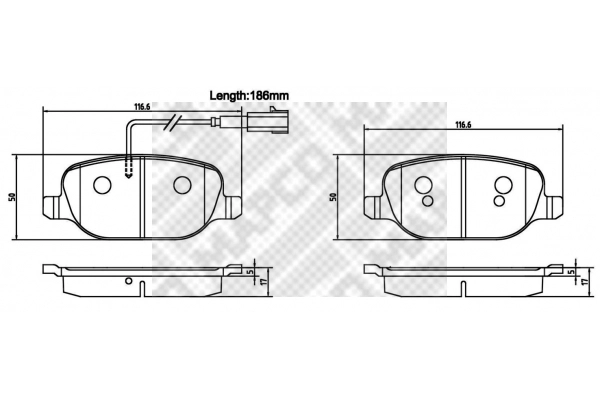 Brake Pad Set, disc brake (6907)