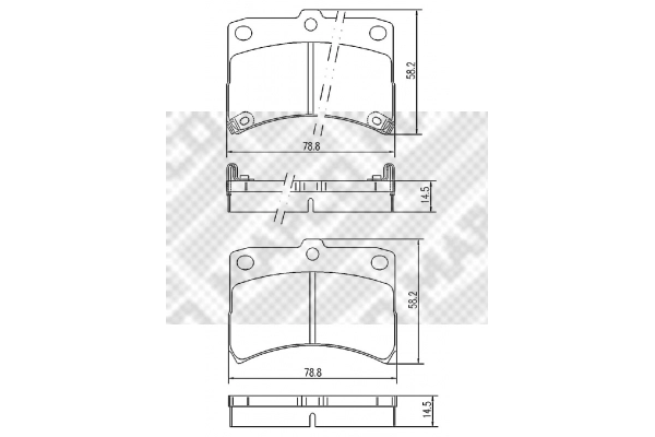 Brake Pad Set, disc brake (6726)