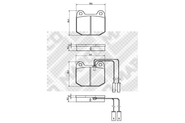 Brake Pad Set, disc brake (6268)