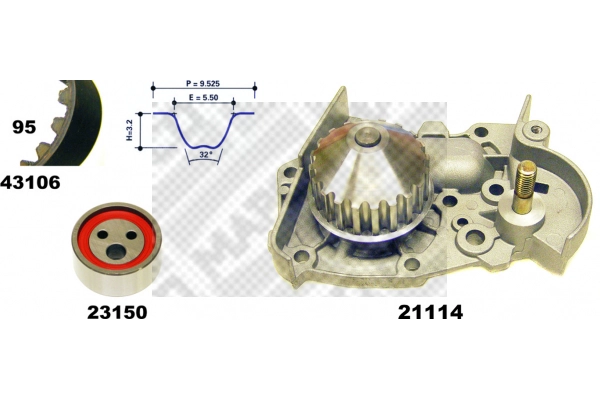 Water Pump & Timing Belt Kit (41106/1)