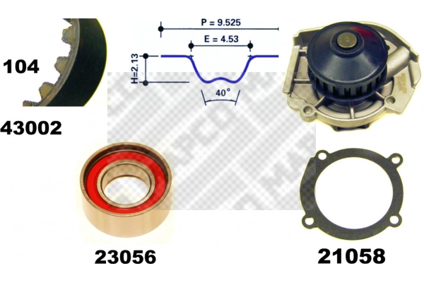 Water Pump & Timing Belt Kit (41002)