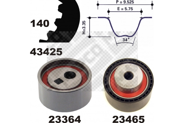 Timing Belt Kit (23436)