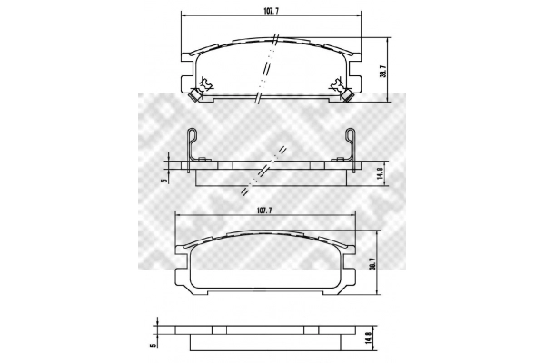 Brake Pad Set, disc brake (6897)