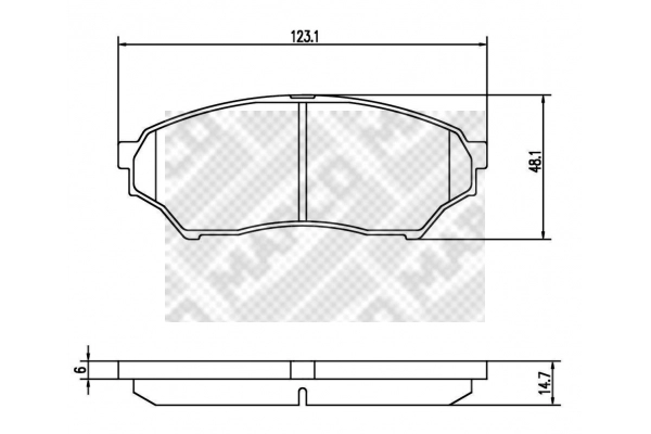 Brake Pad Set, disc brake (6850)