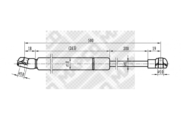 Gas Spring, bonnet (91815)