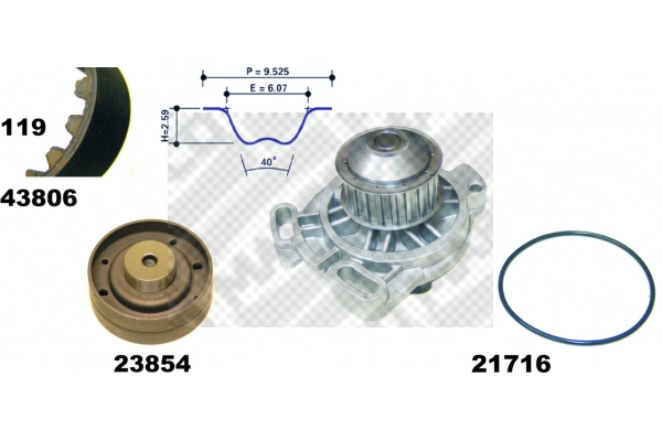 Water Pump & Timing Belt Kit (41806)