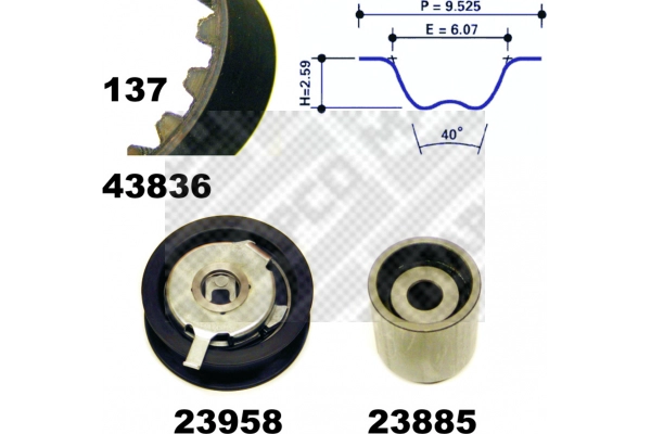 Timing Belt Kit (23836)