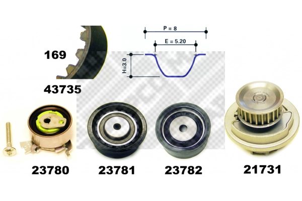 Water Pump & Timing Belt Kit (41735)