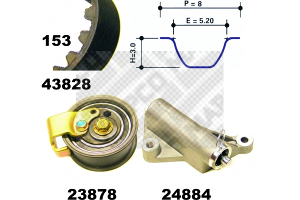 Timing Belt Kit (23827)