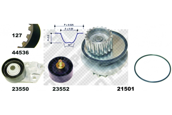 Water Pump & Timing Belt Kit (41536)