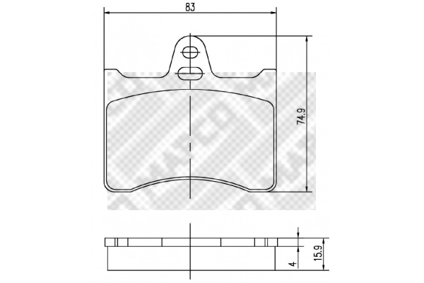 Brake Pad Set, disc brake (6896)