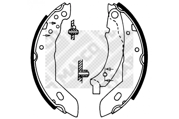 Brake Shoe Set (8122)