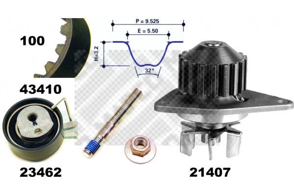 Water Pump & Timing Belt Kit (41410)