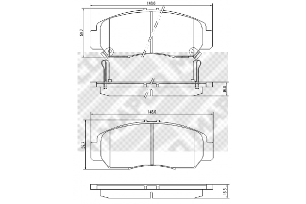 Brake Pad Set, disc brake (6734)