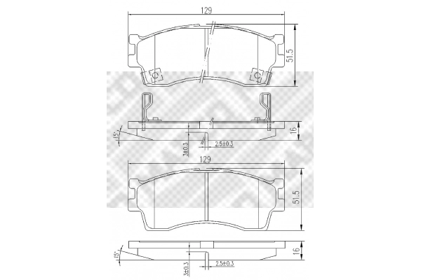Brake Pad Set, disc brake (6807)