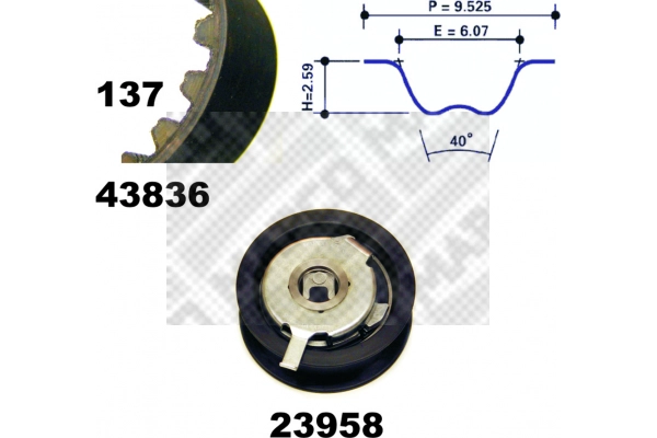 Timing Belt Kit (23837)