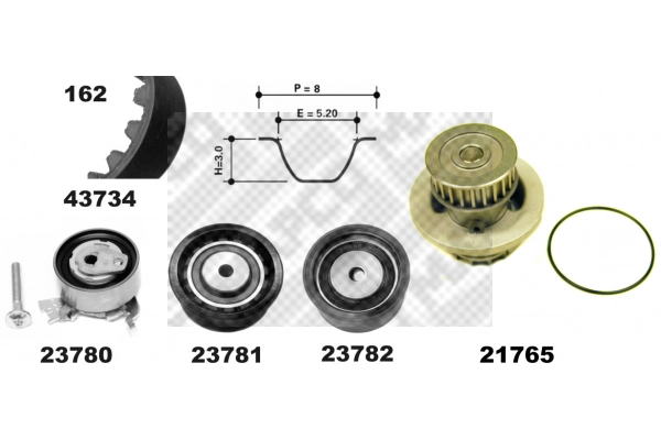 Water Pump & Timing Belt Kit (41739)