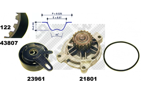 Water Pump & Timing Belt Kit (41839)