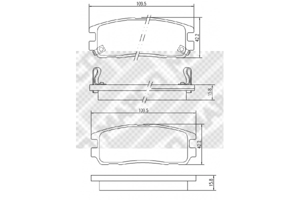 Brake Pad Set, disc brake (6683)