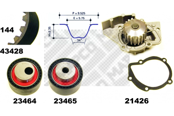 Water Pump & Timing Belt Kit (41428)