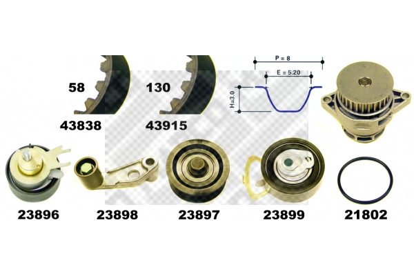 Water Pump & Timing Belt Kit (41838/2)