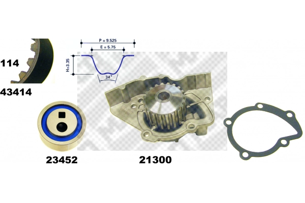 Water Pump & Timing Belt Kit (41414)