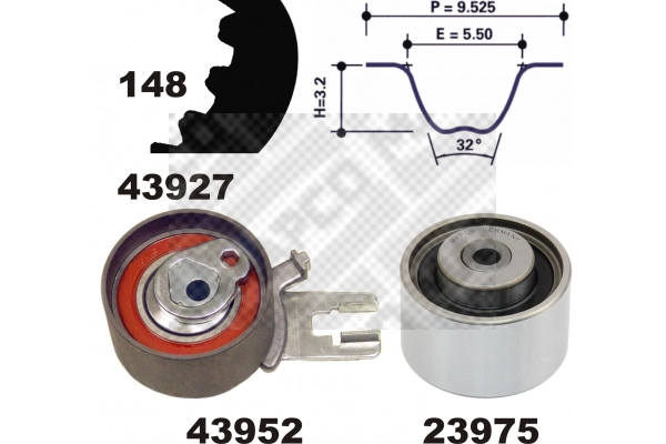 Timing Belt Kit (23927)