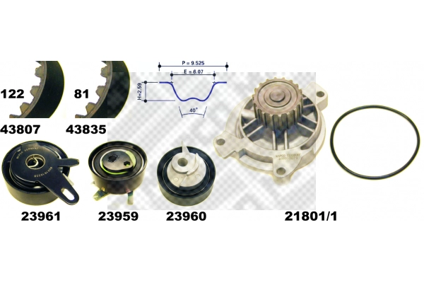 Water Pump & Timing Belt Kit (41819/1)