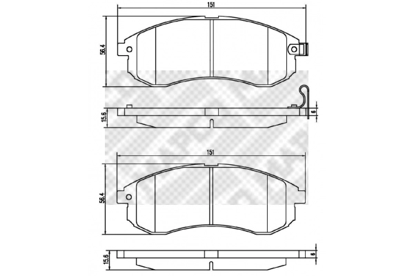 Brake Pad Set, disc brake (6888)