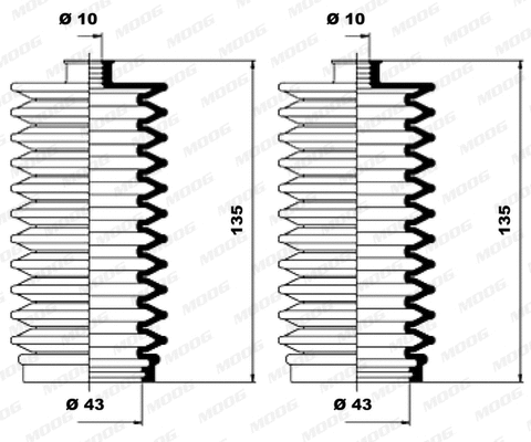 Bellow Kit, steering (K150093)