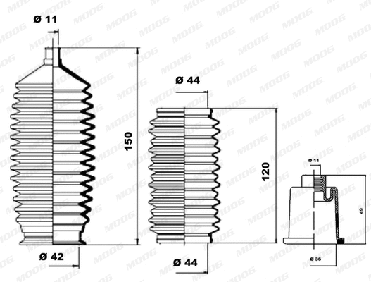 Bellow Kit, steering