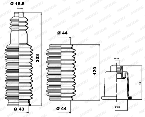 Bellow Kit, steering