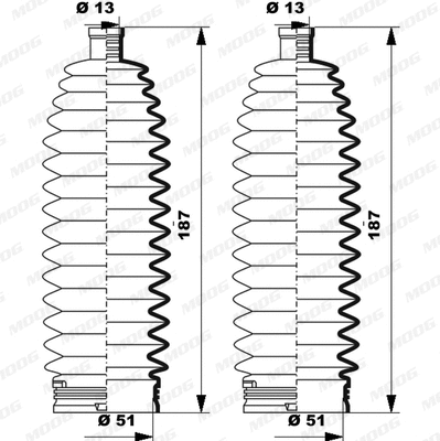 Bellow Kit, steering