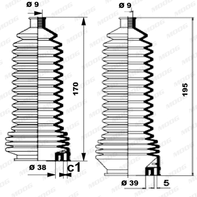Bellow Kit, steering