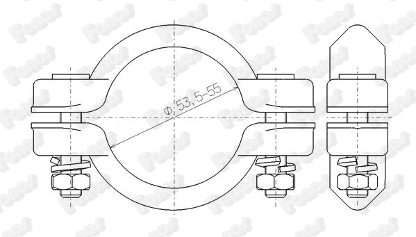 Clamping Piece, exhaust system (82487)