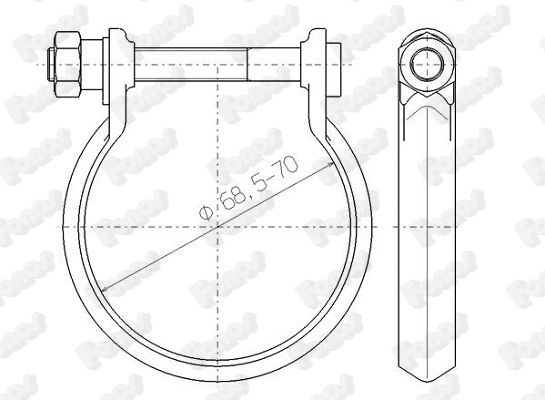 Clamping Piece, exhaust system (80438)