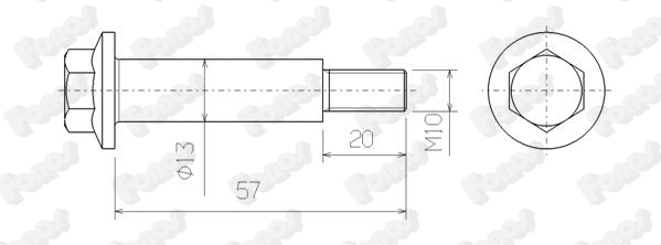 Bolt, exhaust system (83155)