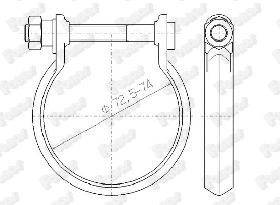 Clamping Piece, exhaust system (80781)