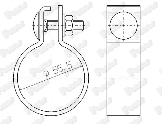 Clamping Piece, exhaust system (81971)