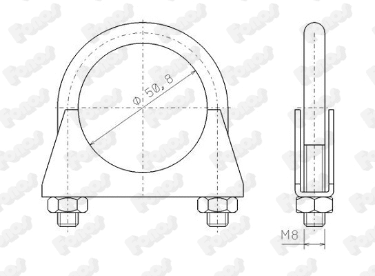 Clamping Piece, exhaust system (82309)