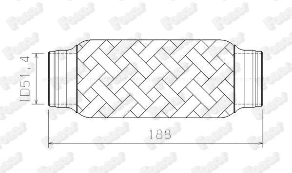 Corrugated Pipe, exhaust system (05320)
