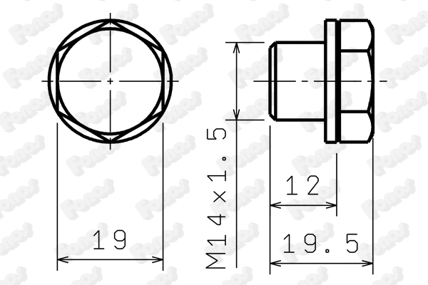 Bolt, exhaust system (80877)