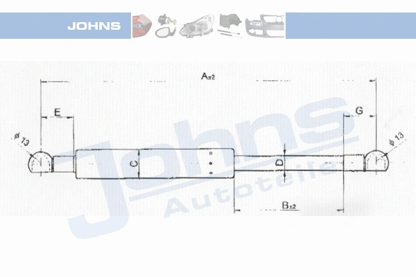 Gas Spring, boot/cargo area (55 53 95-92)