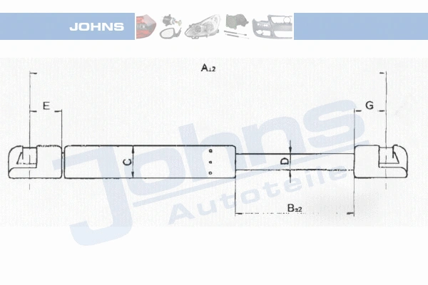 Gas Spring, boot/cargo area (60 19 95-93)