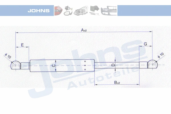 Gas Spring, boot/cargo area (23 14 95-95)