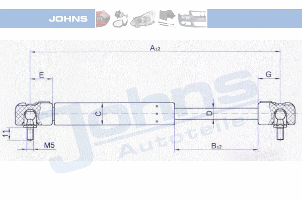 Gas Spring, boot/cargo area (30 16 95-92)