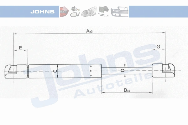 Gas Spring, boot/cargo area (57 06 95-91)