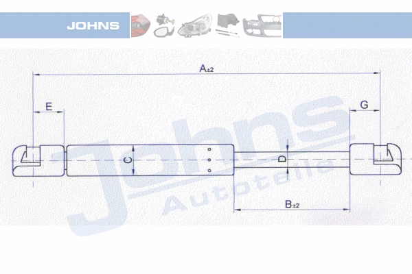 Gas Spring, boot/cargo area (23 06 95-91)