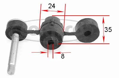 Mounting, stabiliser bar (21652487)