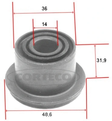 Mounting, control/trailing arm (21652441)